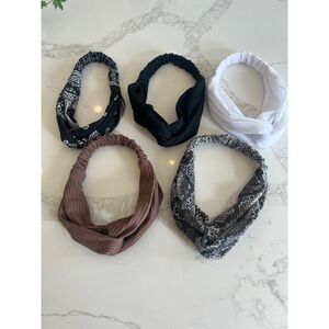 Womens Boho Headbands with Soft Elastic 5 Piece Set NEW